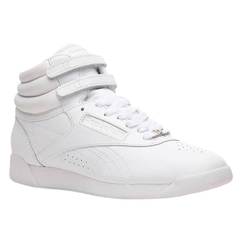 Reebok/锐步高帮板鞋运动休闲系带小白鞋女皮质Freestyle缓冲春夏
