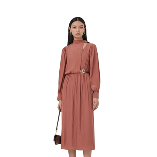 CONATUS/珂尼蒂思别致绝美连衣裙秋季新款镂空设计裙子女