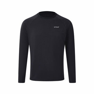 ttelen.天丝运动长袖T恤男款高弹紧身训练健身跑步内搭显大上衣