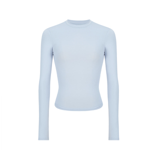 MosesQueen魔西女王锦氨高弹长袖t恤打底衫内搭健身运动瑜伽上衣