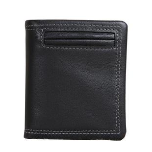 真皮钱包男短款拉链竖款潮个性青年头层牛皮钱夹男士皮夹子正品