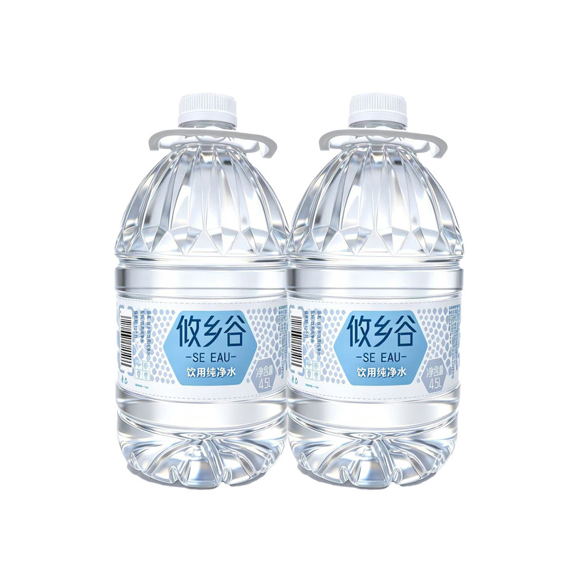 攸乡谷纯净水4.5L*4桶装非矿泉水