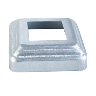 爆！铁艺配件楼梯镀锌护栏装饰盖底盖脚盖冲压配件方管立柱遮丑盖