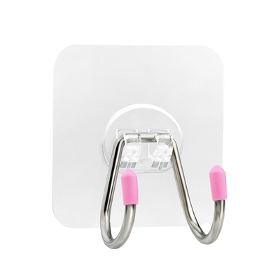 实心加粗不锈钢免打孔双挂钩