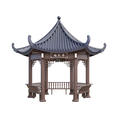 仿古铝合金六角亭户外庭院公园
