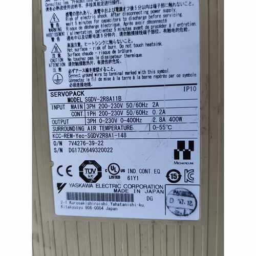 询价-安川驱动器SGDV-2R8A11B