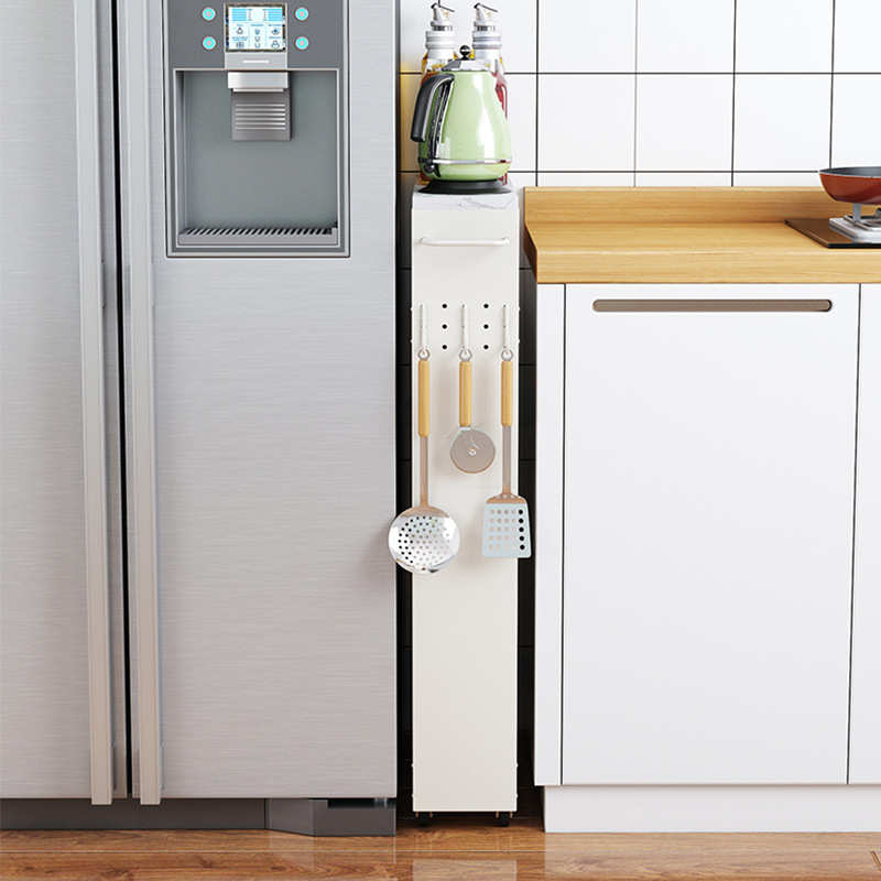 轻奢极窄厨房置物架多层落地冰箱夹缝隙收纳餐边柜移动储物小推车