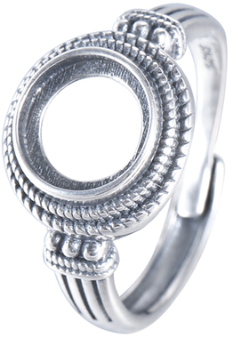 diy女戒托s925银活口南红蜜蜡