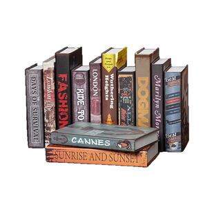 复古怀旧假书工业风仿真书做旧装饰书创意摆设摄影摆设道具书摆件