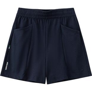 安踏冰丝裤丨休闲短裤女士夏季新款透气百搭针织直筒五分裤运动裤
