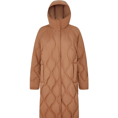 波司登鹅绒中长款显瘦连帽羽绒服