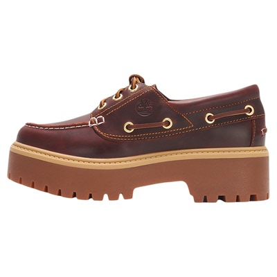 添柏岚Timberland英伦风格低帮休闲鞋女鞋皮鞋户外覆古棕色靴子