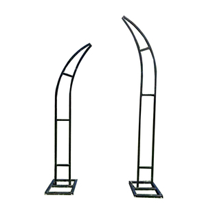 新款婚庆道具牛羊角门铁艺花艺拱门架子弧形户外婚礼拱门装饰路引