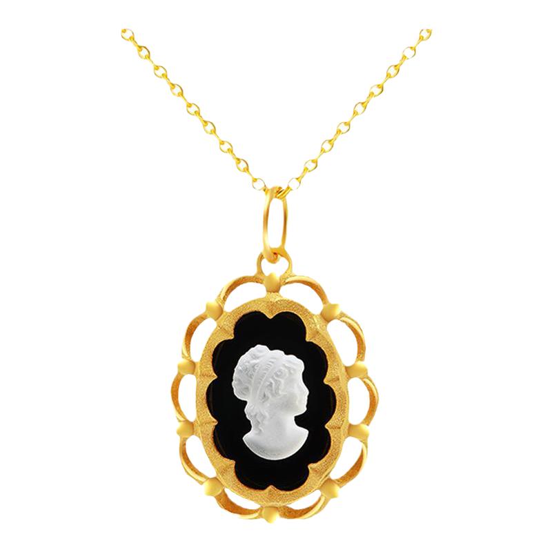 justgold镇金店女皇时尚吊坠黄金