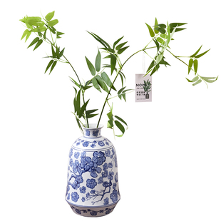 簕竹枝仿真竹叶假植物中式客厅禅意装饰花瓶摆设仿生绿植茶几装饰