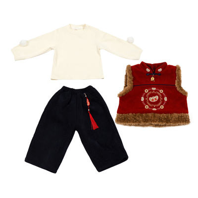 实体品质男女童加绒中式拜年服