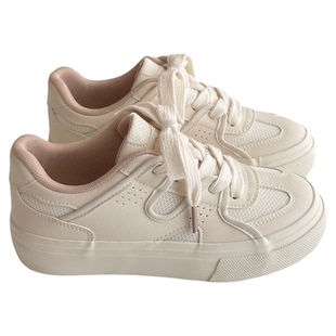 浅色星球原创百搭透气小白鞋子女2026新款爆款女鞋厚底德训鞋板鞋