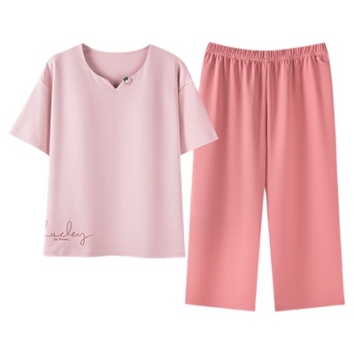 【100%棉】吸汗透气女士睡衣套装