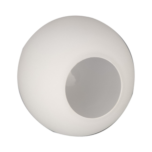 单口圆球奶白磨砂圆形玻璃灯罩 圆形外壳罩台灯吸顶吊灯diy配件