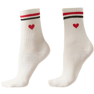情人节短袜CALZEDONIA爱心撞色
