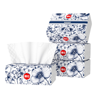 漫花擦手用抽纸整箱批家用实惠卫生纸原生木浆面巾纸餐巾纸囤货装