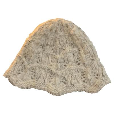 日系甜美可爱镂空针织毛线帽子女秋冬保暖护耳百搭显脸小包头冷帽