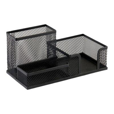 得力彩色金属笔筒多功能装笔桶