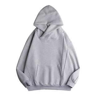 AOGZ国风潮牌重磅高领卫衣男女秋冬季加绒加厚情侣装oversize外套