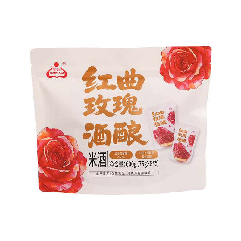 生龙红曲玫瑰酒酿600g独立小包装自然发酵孝感特产糯米醪糟甜米酒