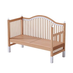 贝寝榉木拼接床儿童床带护栏床边加宽单人床宝宝小床婴儿床实木床