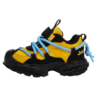 jeep儿童运动鞋男童女童秋冬加绒二棉软底防滑新款男孩轻便跑步鞋