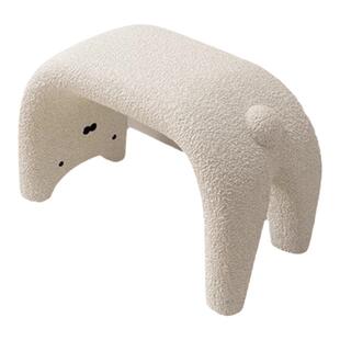 入户门换鞋凳家用门口创意穿鞋小凳子进门玄关客厅动物座椅奶油风