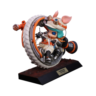 末那末匠|《蒸汽朋克独轮风暴小猪MOLLY特典版》茉莉潮玩雕像