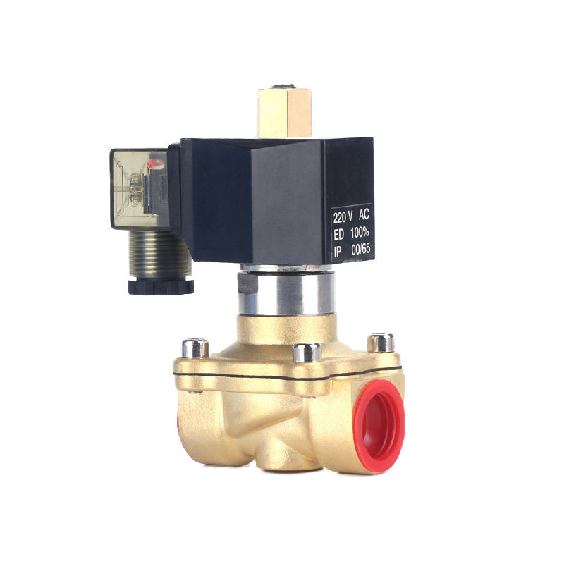 常开防水电磁阀水阀AC220v开关阀DC24v气阀12v4分1寸2寸全铜线圈