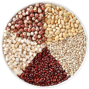 炒熟红豆薏米秋冬天赤小豆芡实茯苓粥白扁豆茶包薏苡仁