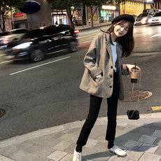 подкладка 早秋御惴缰耙瞪杵感西装外套2022年新钣⒙诅小西装外套女上衣