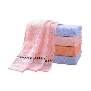 钟牌414毛巾 3条纯棉洗脸家用素螺彩缎全棉不易掉毛情侣男女16172