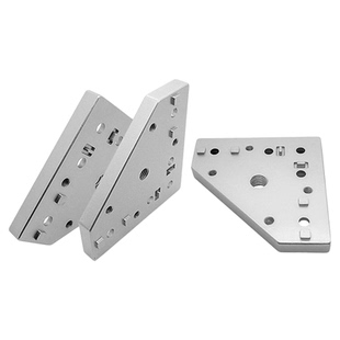 德贡铝型材地脚板铝板2020/3030/4040通用端面连接板脚轮福马轮配