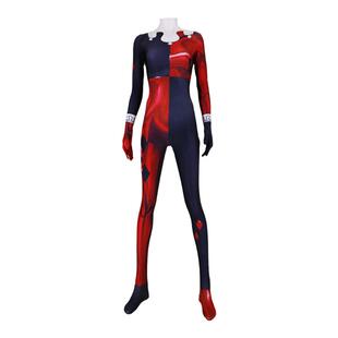 成人儿童DC漫画Jester Girl Cosplay哈莉·奎茵小丑女连体紧身衣