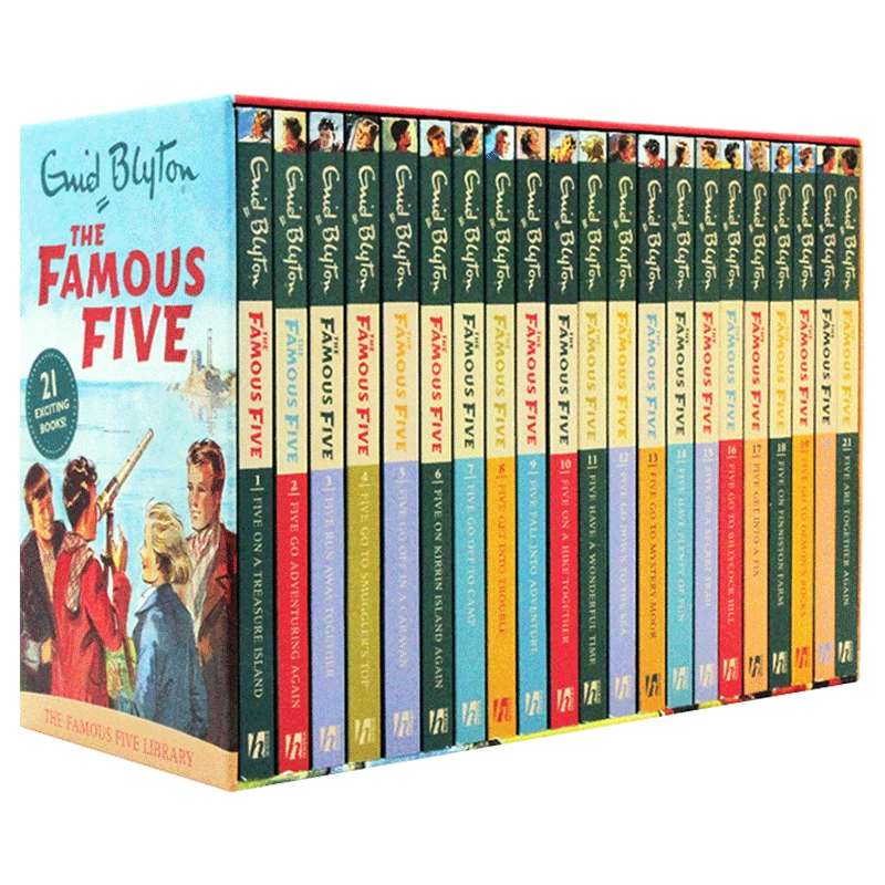 五个小伙伴历险记21册全套 英文原版 The Famous Five 伊妮德布莱顿 Enid Blyton 儿童英语桥梁章节冒险侦探小说 中小学课外阅读