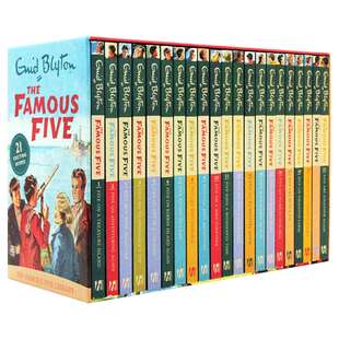 正版 五个小伙伴历险记21册全套 英文原版 The Famous Five 伊妮德布莱顿Enid Blyton儿童英语桥梁章节冒险侦探小说中小学课外阅读