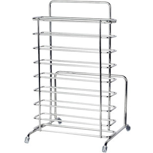 SDR厨房304不锈钢刀架砧板架刀座菜刀架 多功能置物架菜板架用品