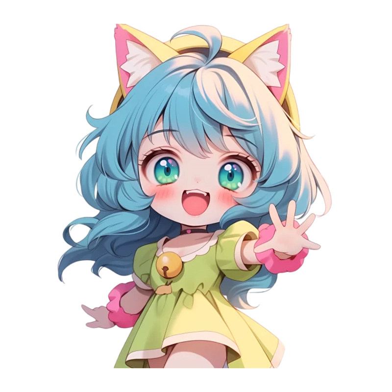 q版蔡文姬车贴画可爱美少女