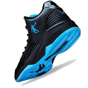 乔丹学生低帮专业篮球鞋黑蓝色男运动球鞋正品校园比赛耐磨战靴子