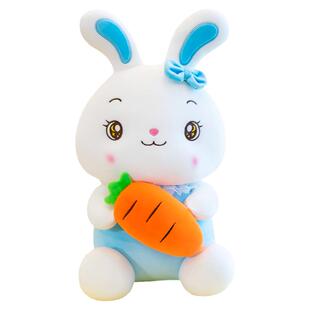 胡萝卜兔子公仔可爱小白兔毛绒玩具布娃娃玉兔玩偶圣诞节日礼物女