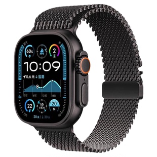 适用苹果手表iwatch表带applewatch Ultra手环表带watch11女高级感s9手表带钛金属米兰尼斯s10表带se腕带