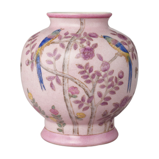 宫系粉彩陶瓷藏品《富贵牡丹》轻奢高级感开运花瓶手绘艺术摆件