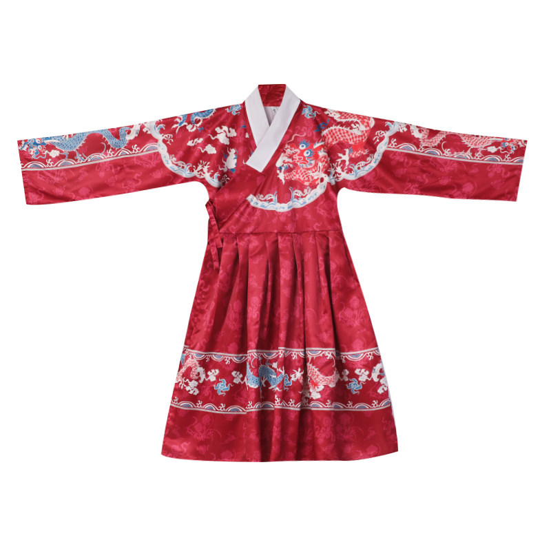 印花红色飞鱼服锦衣卫表演服