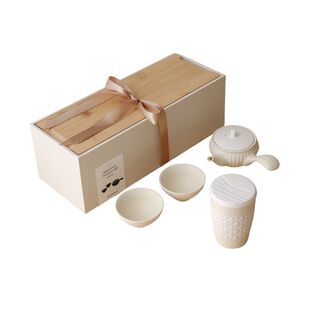 WENSHUO 新中式陶瓷茶具套装侧把壶高颜值茶具一壶两杯家用送礼