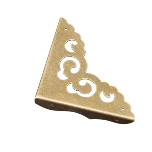 中式黄铜包角装饰护角木箱角码柜门抽屉木箱子画框装饰护角片配件